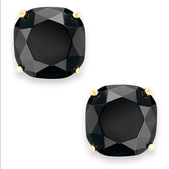 kate spade Jewelry - Kate Spade square stud earrings in black